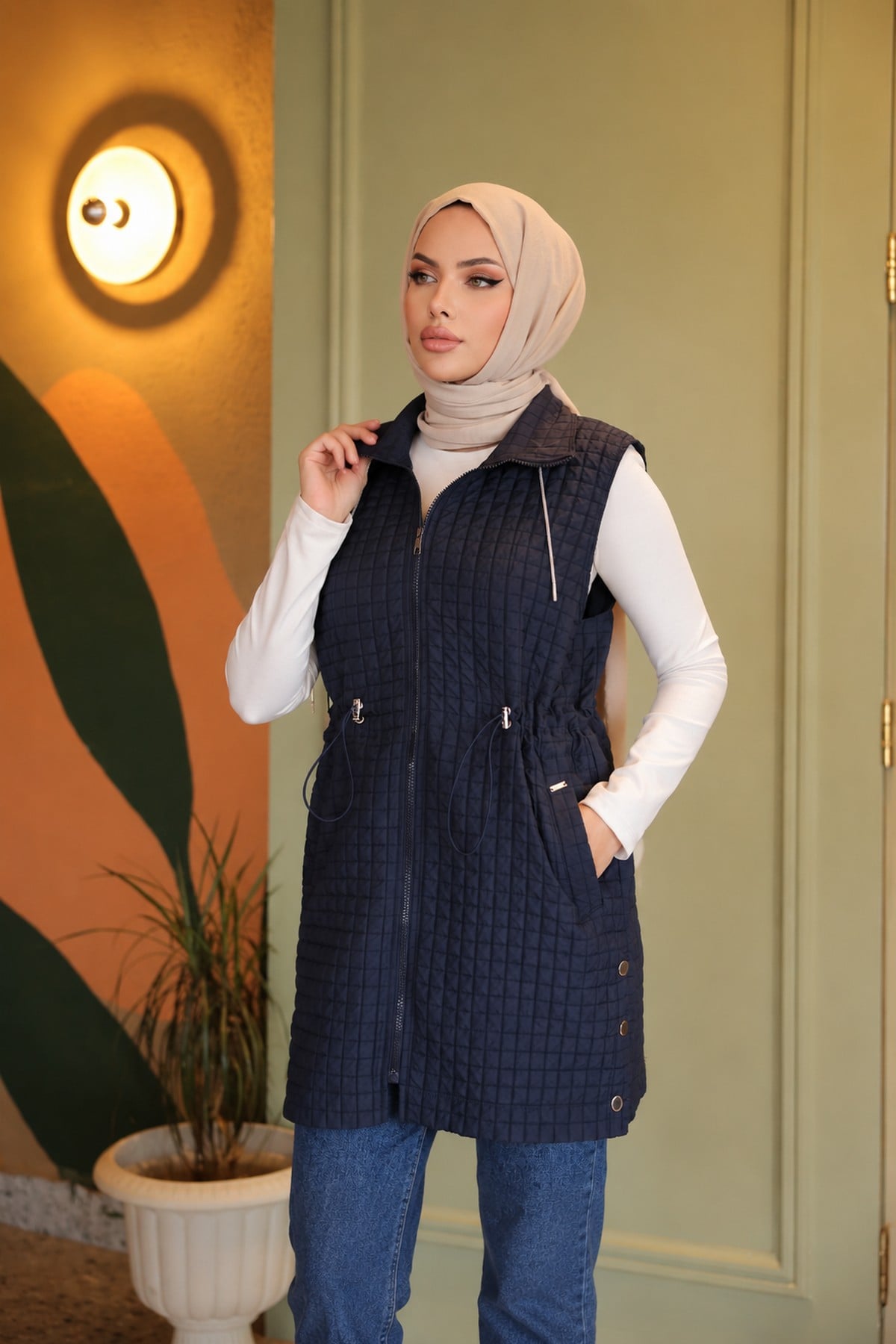 KAPİTONE YELEK - LACİVERT