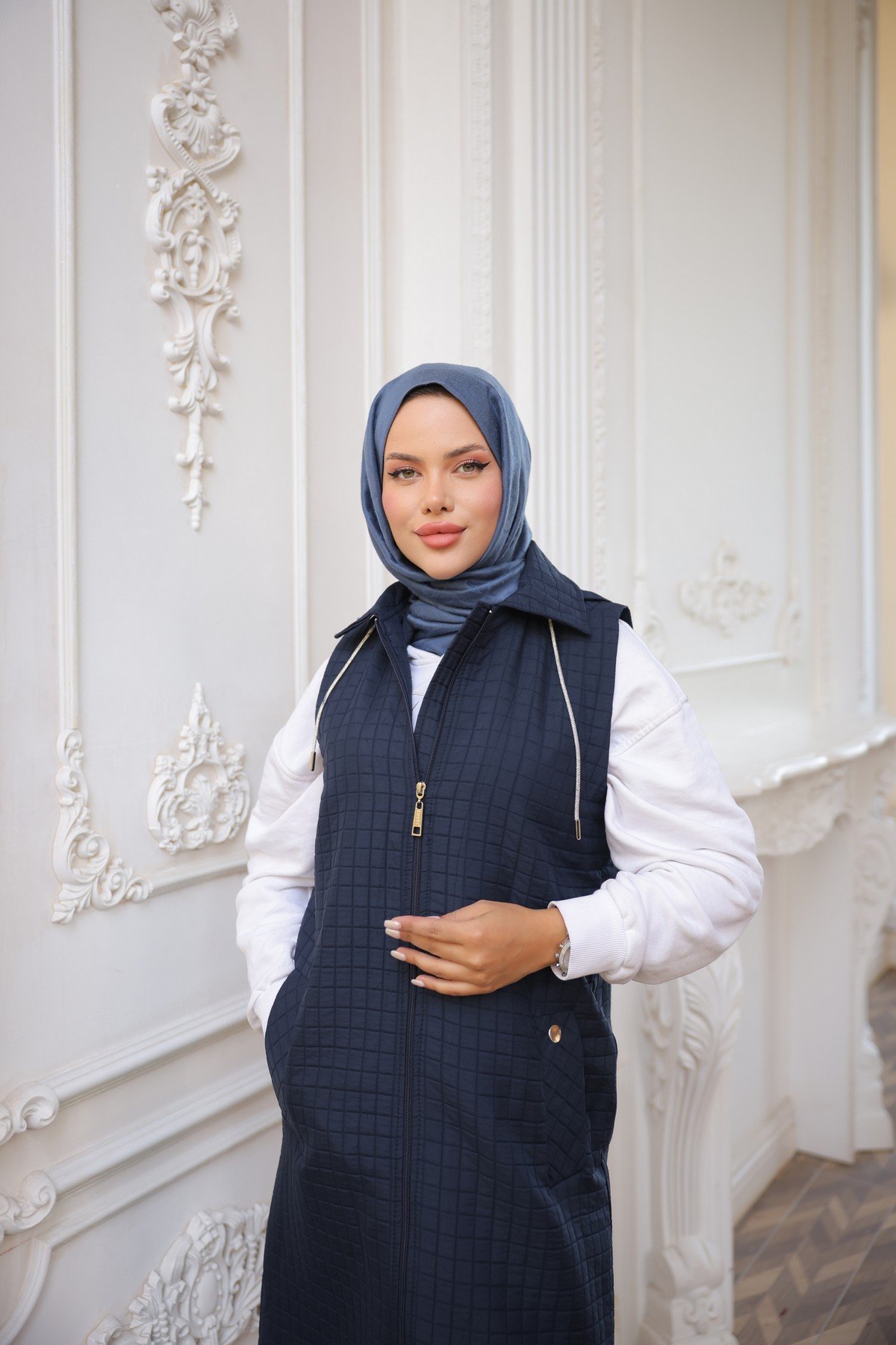 KAPİTONE YELEK - LACİVERT