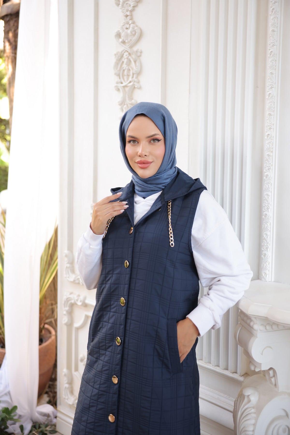 KAPİTONE YELEK - LACİVERT