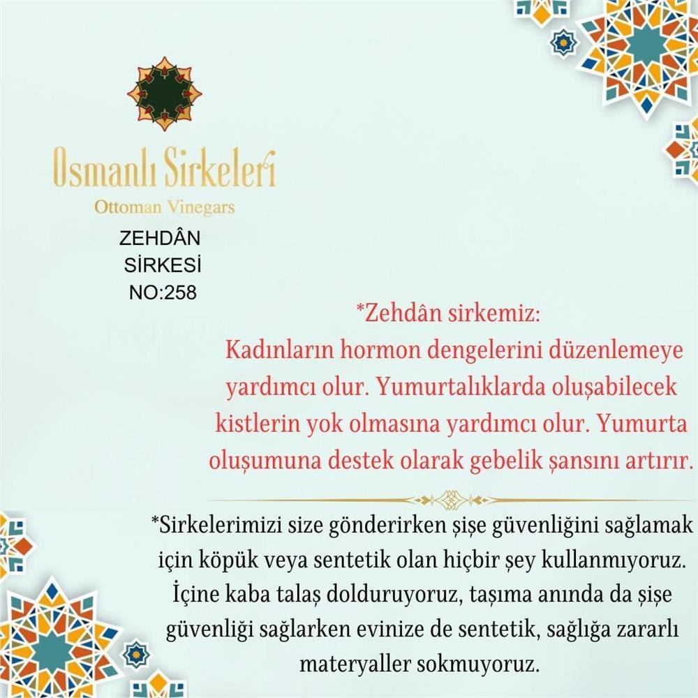Karışım İnfüzyon - 04. Zehdân Sirkesi  - 500 ml
