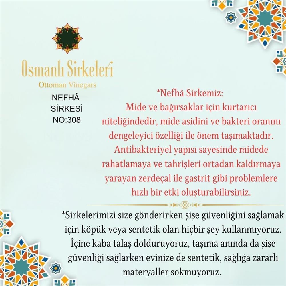 Karışım İnfüzyon - 04. Nefhā Sirkesi  - 500 ml
