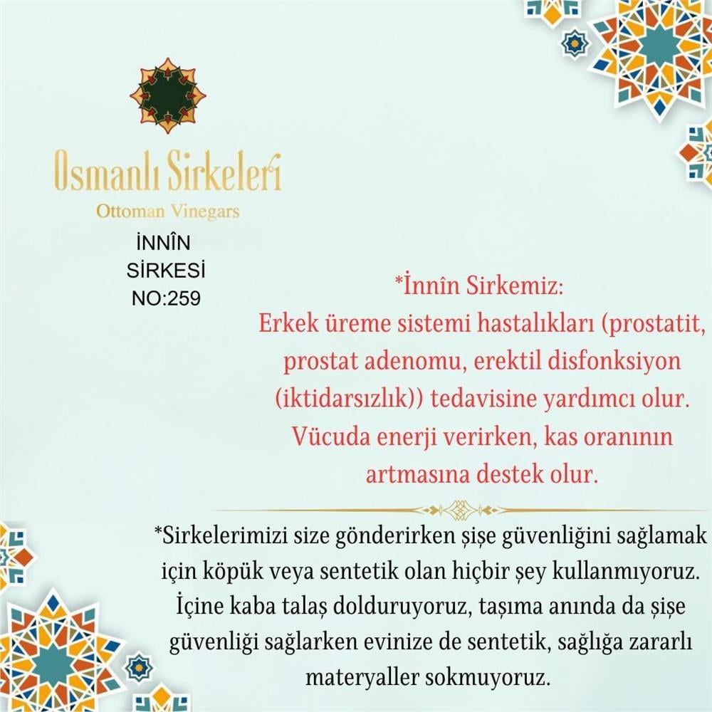 Karışım İnfüzyon - 04. İnnîn Sirkesi  - 500 ml