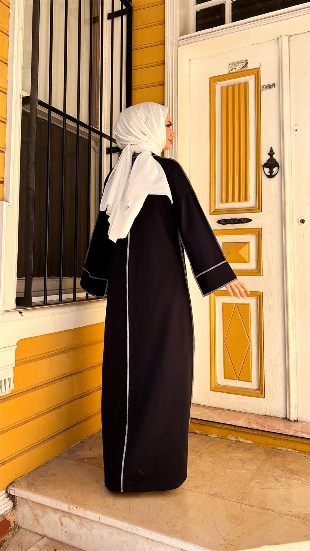 Mevlana Oversize Pamuklu Elbise - 71167 - Siyah