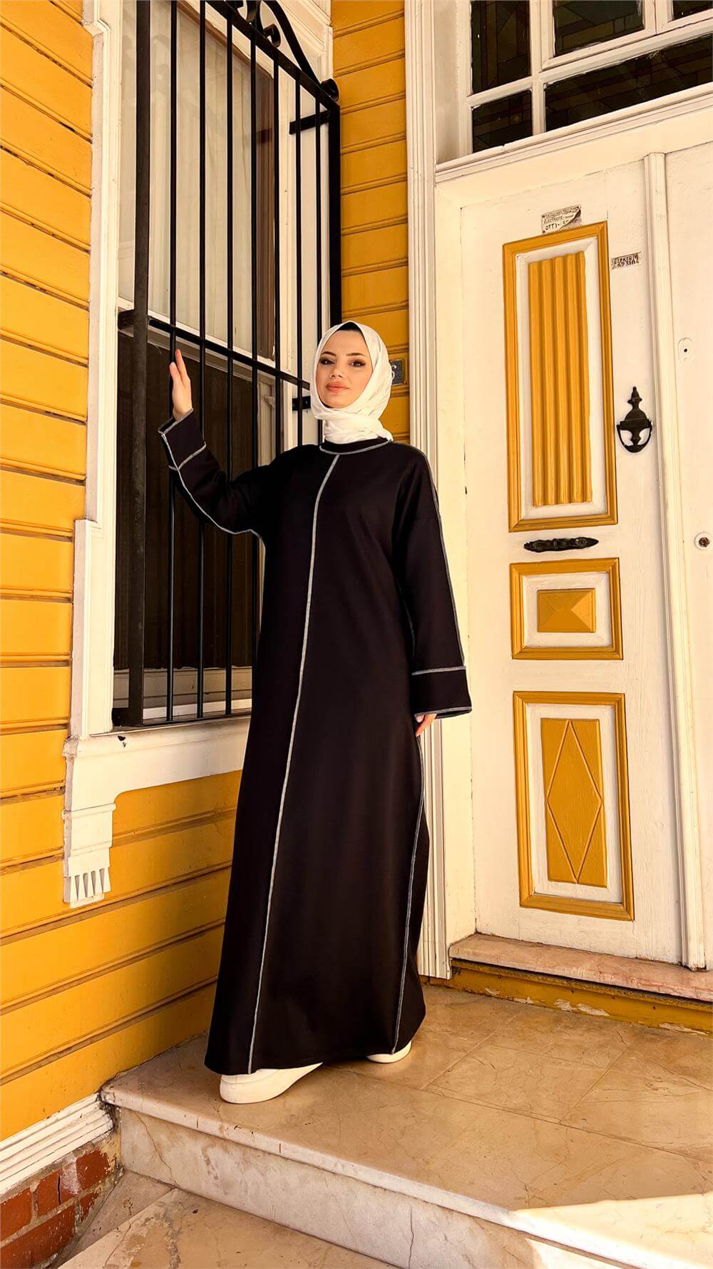 Mevlana Oversize Pamuklu Elbise - 71167 - Siyah