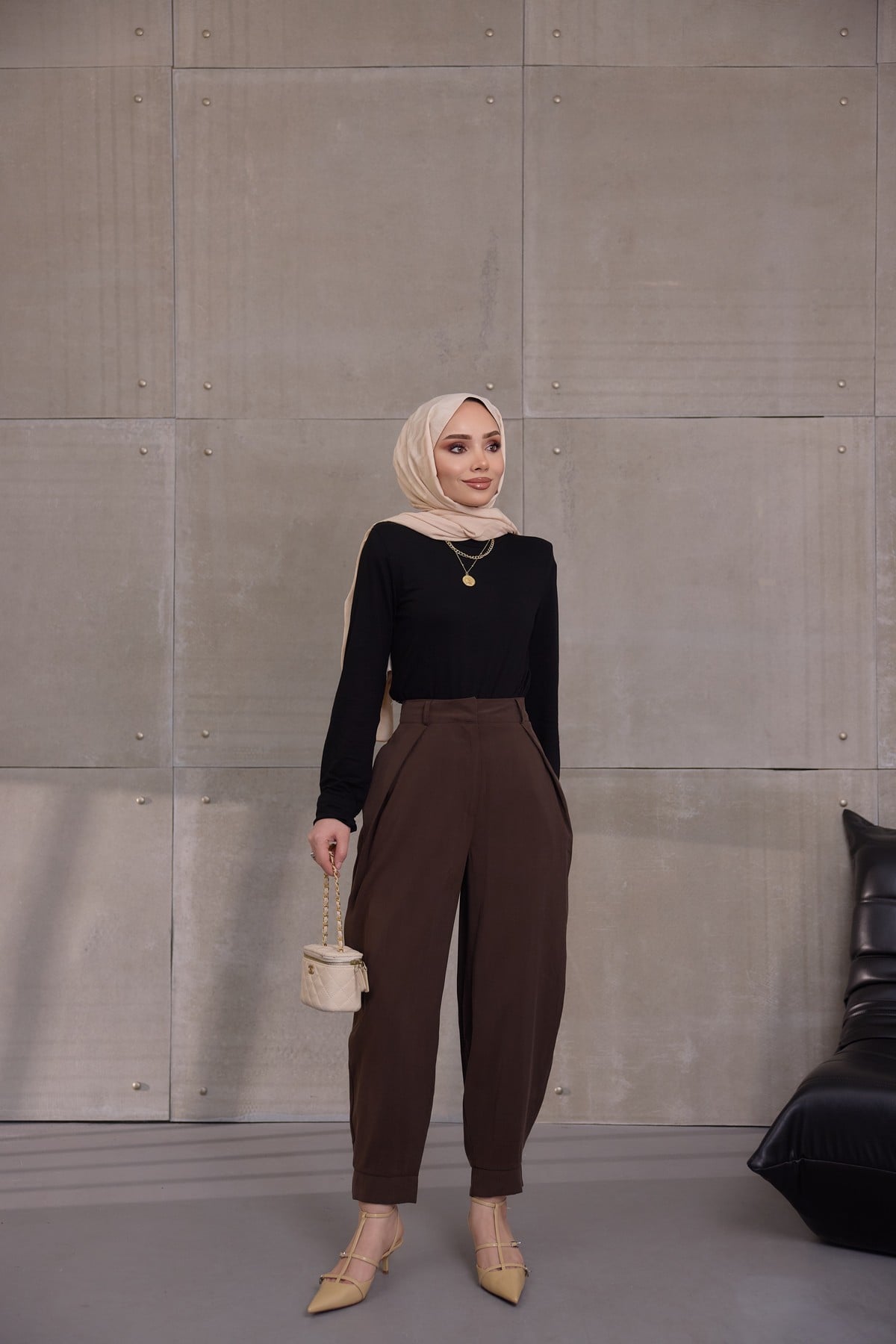 PANTOLON - KAHVERENGİ