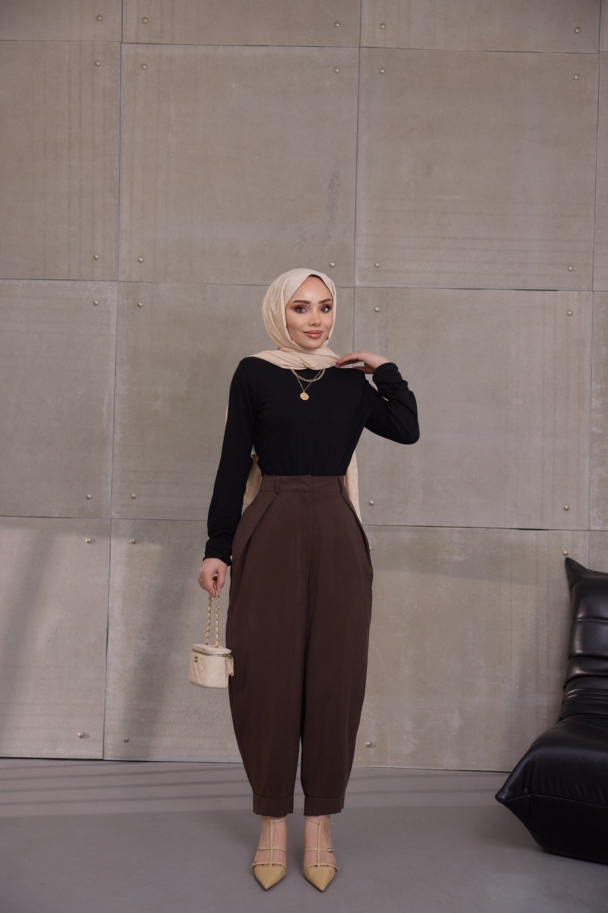 PANTOLON - KAHVERENGİ