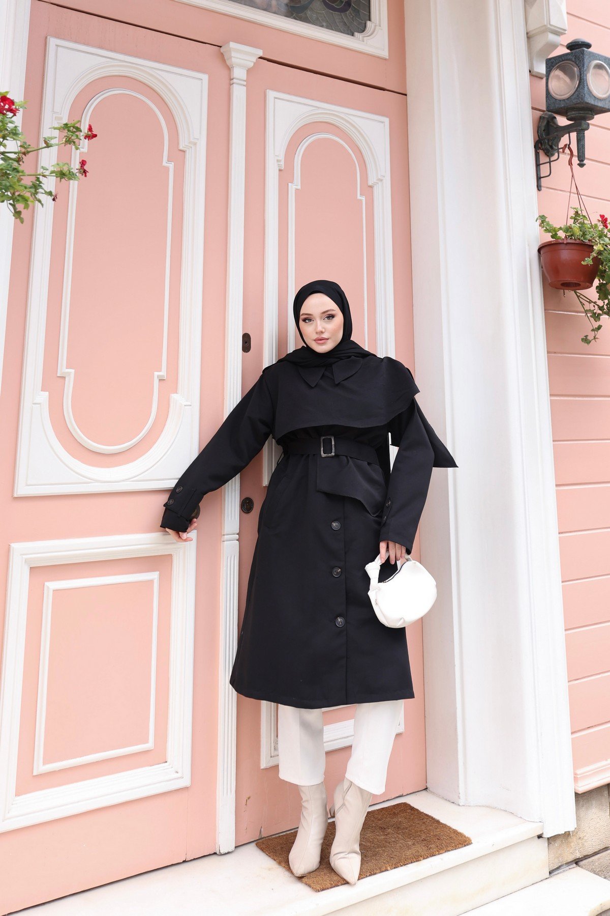 TRENCKOT - SİYAH