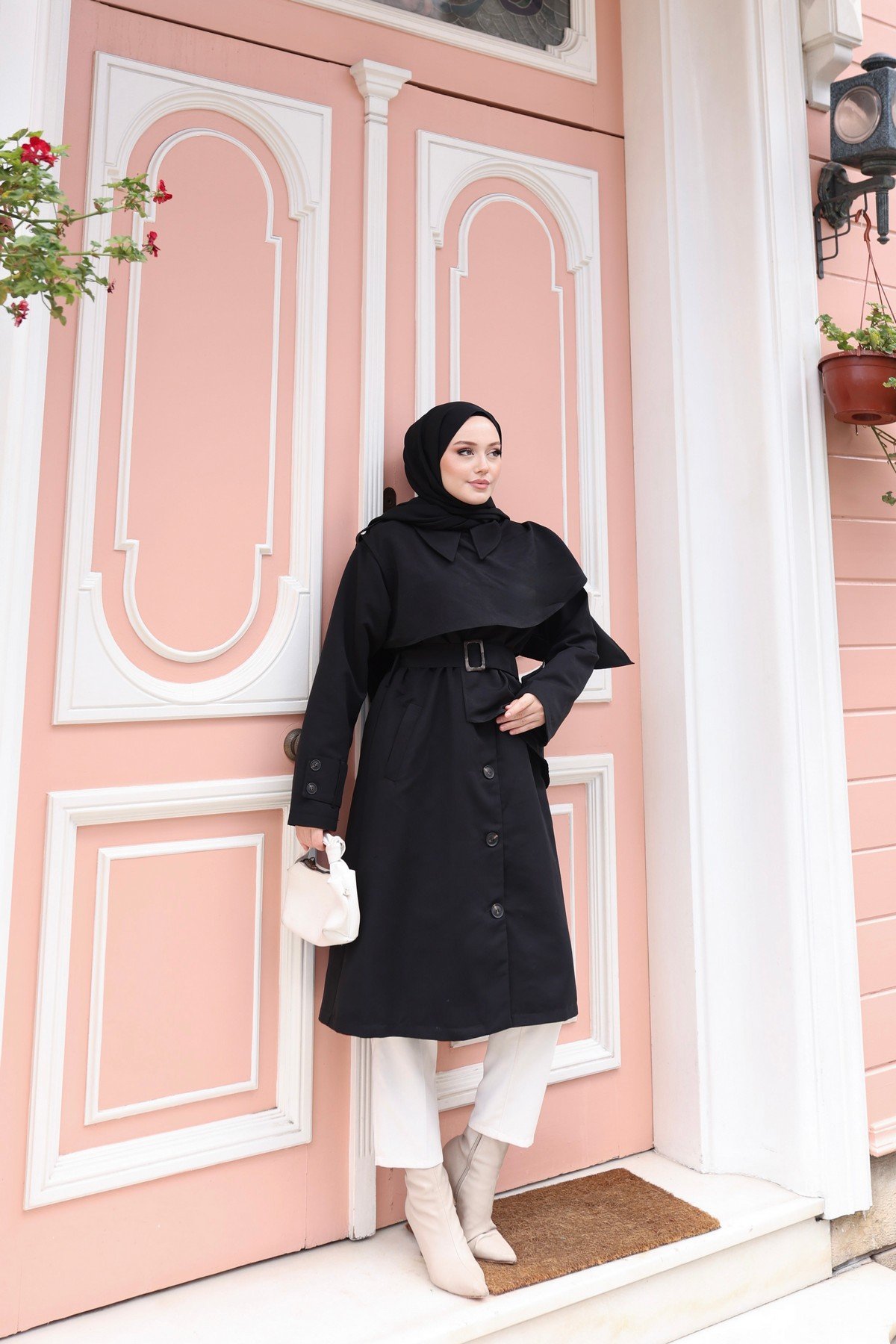 TRENCKOT - SİYAH