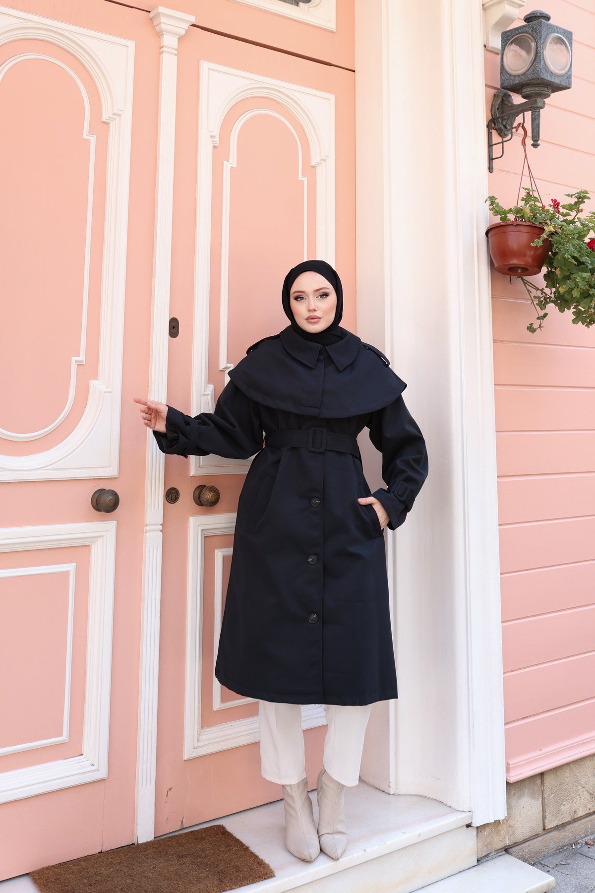 TRENCKOT - SİYAH