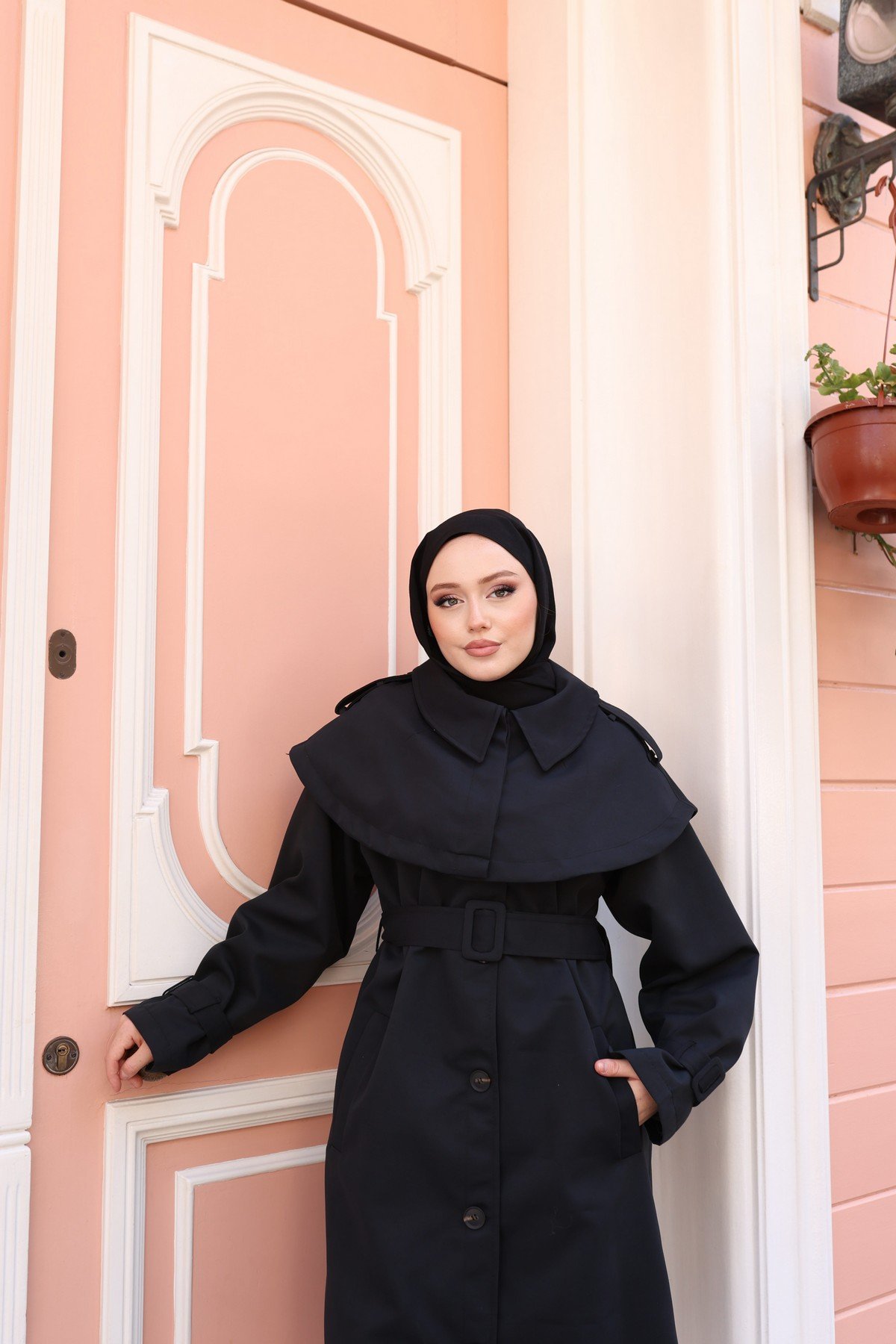 TRENCKOT - SİYAH
