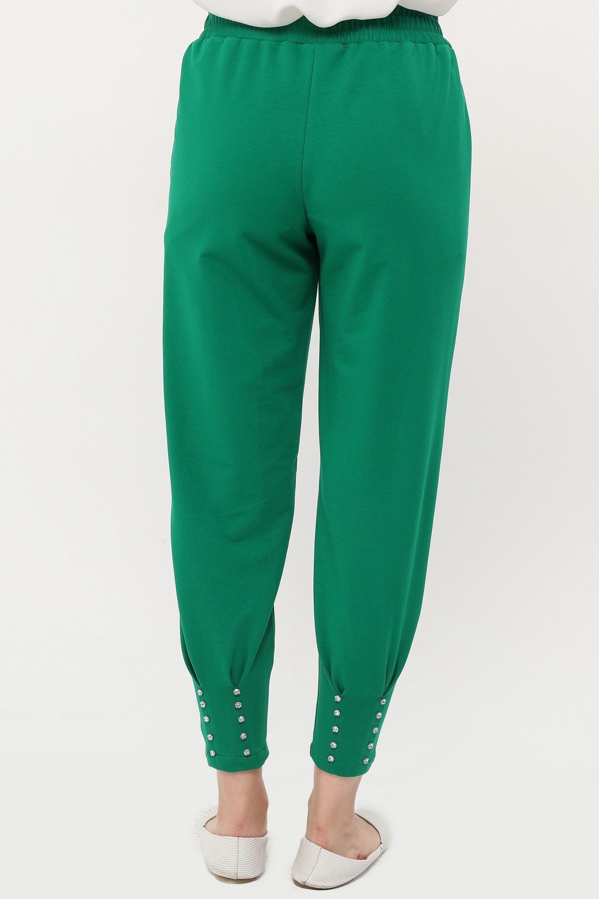 ZEHMERİ Taşlı Pantolon - BENETTON YEŞİL