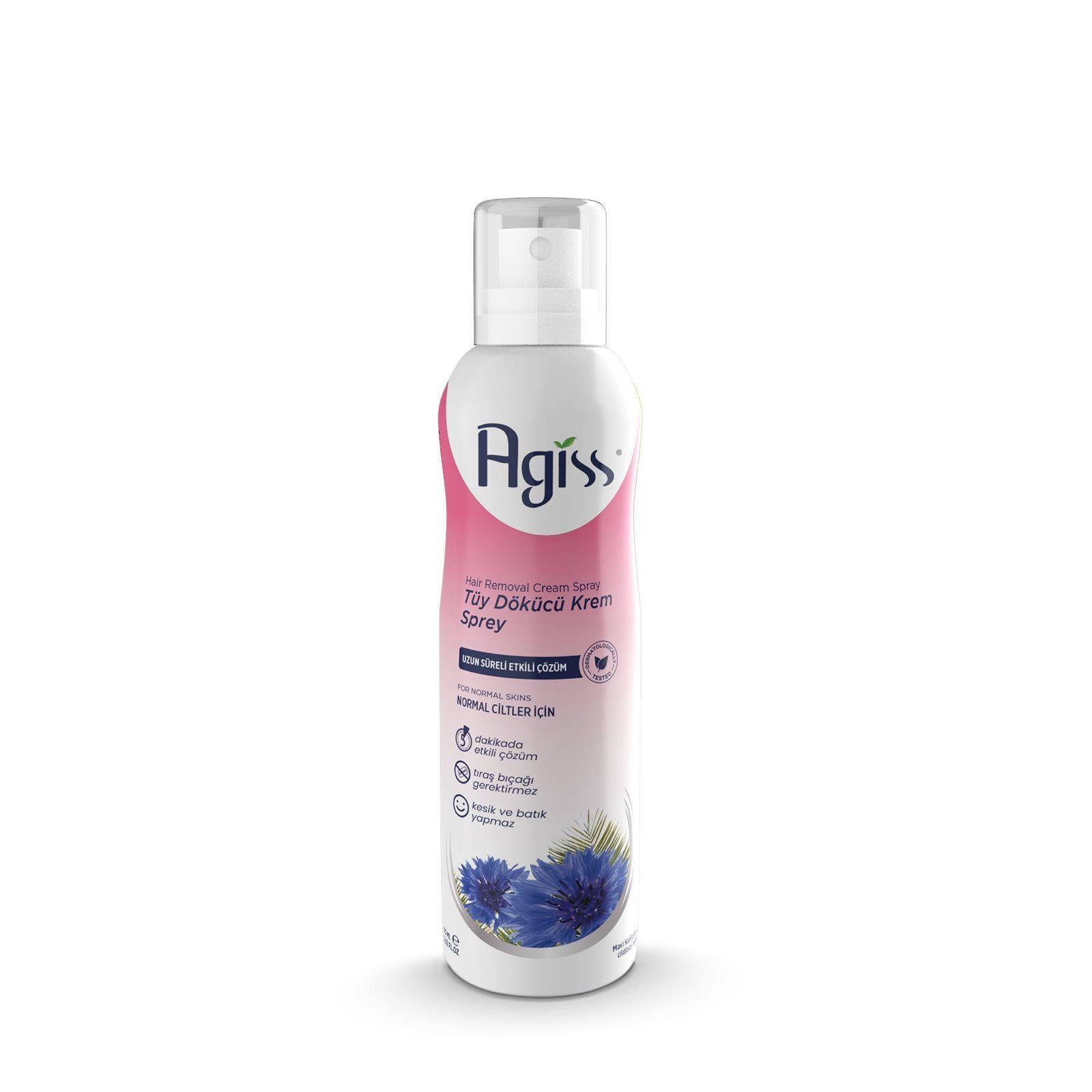 Agiss Tüy Dökücü Krem Gazlı Sprey 175 ml Normal Ciltler