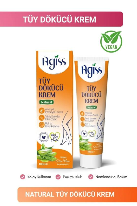 Agiss Tüy Dökücü Krem Natural 100 ml 