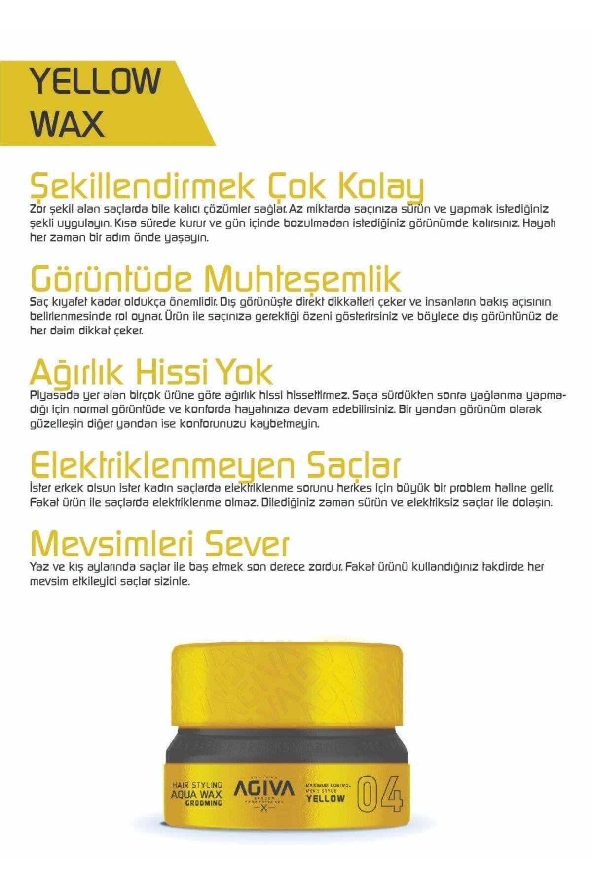 Agiva Wax 155 ml 04 (Grroomıng) Sarı 