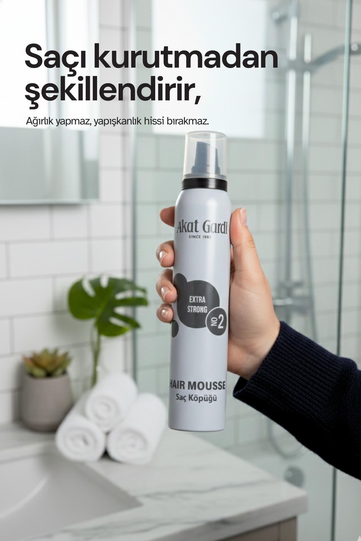 Akat Gardi Saç Köpüğü Extra Strong No:2 Gri 200 ml