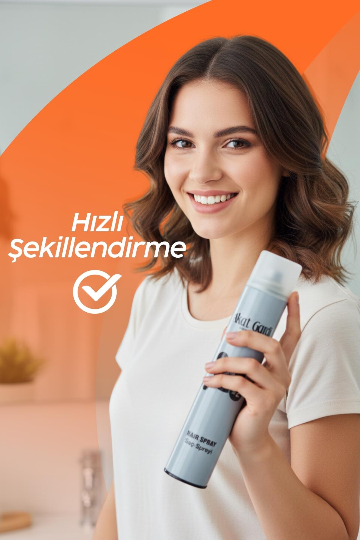Akat Gardi Saç Spreyi Extra Strong No:2 Gri 400 ml