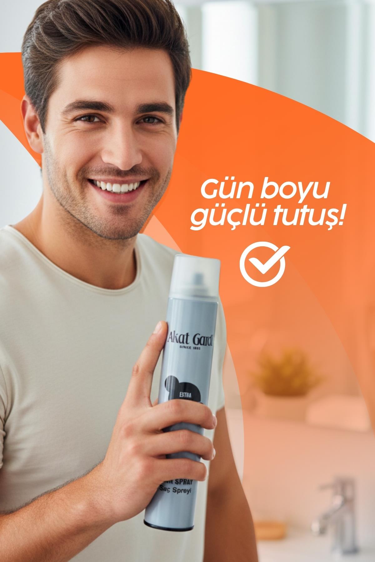 Akat Gardi Saç Spreyi Extra Strong No:2 Gri 400 ml