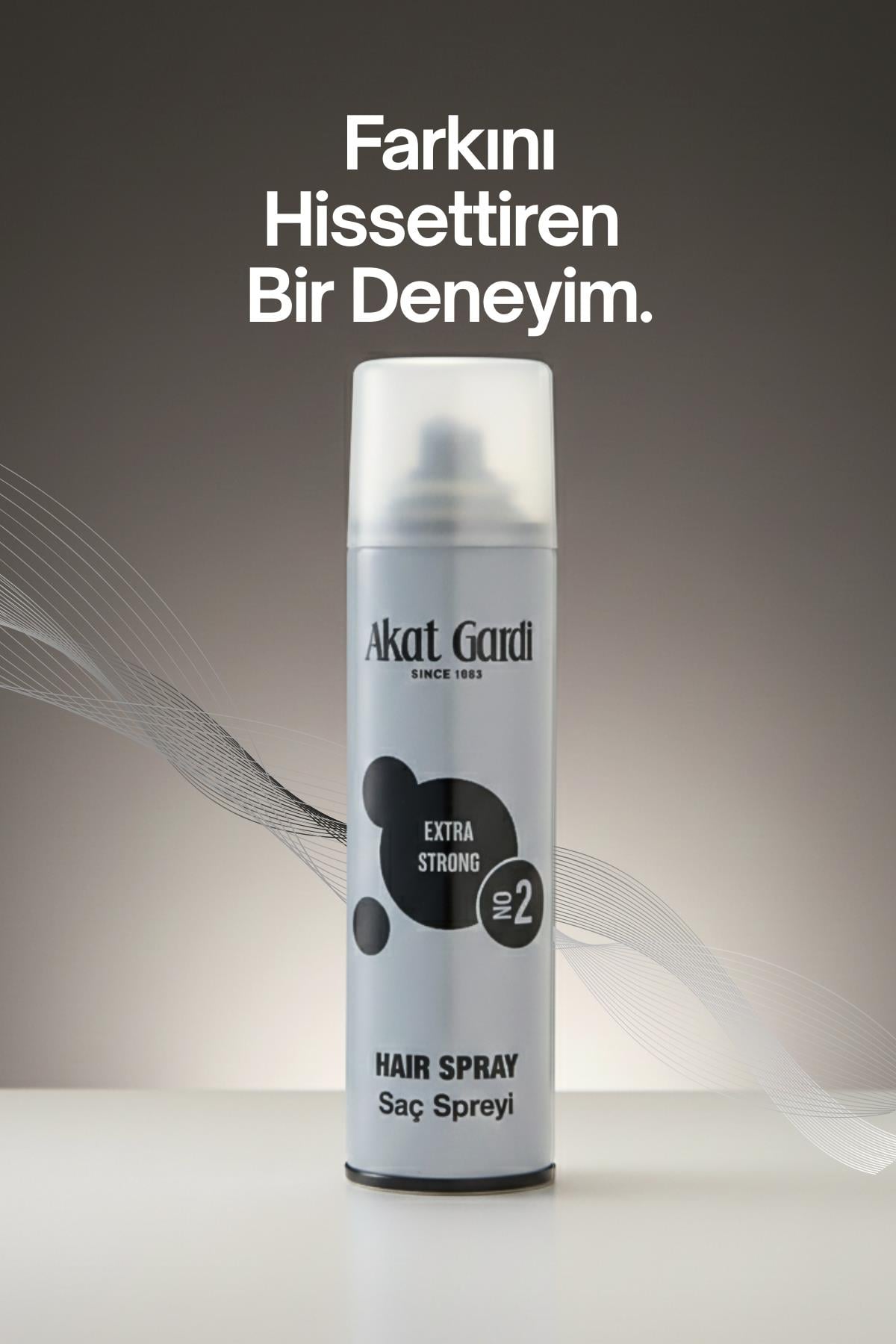 Akat Gardi Saç Spreyi Extra Strong No:2 Gri 180 ml