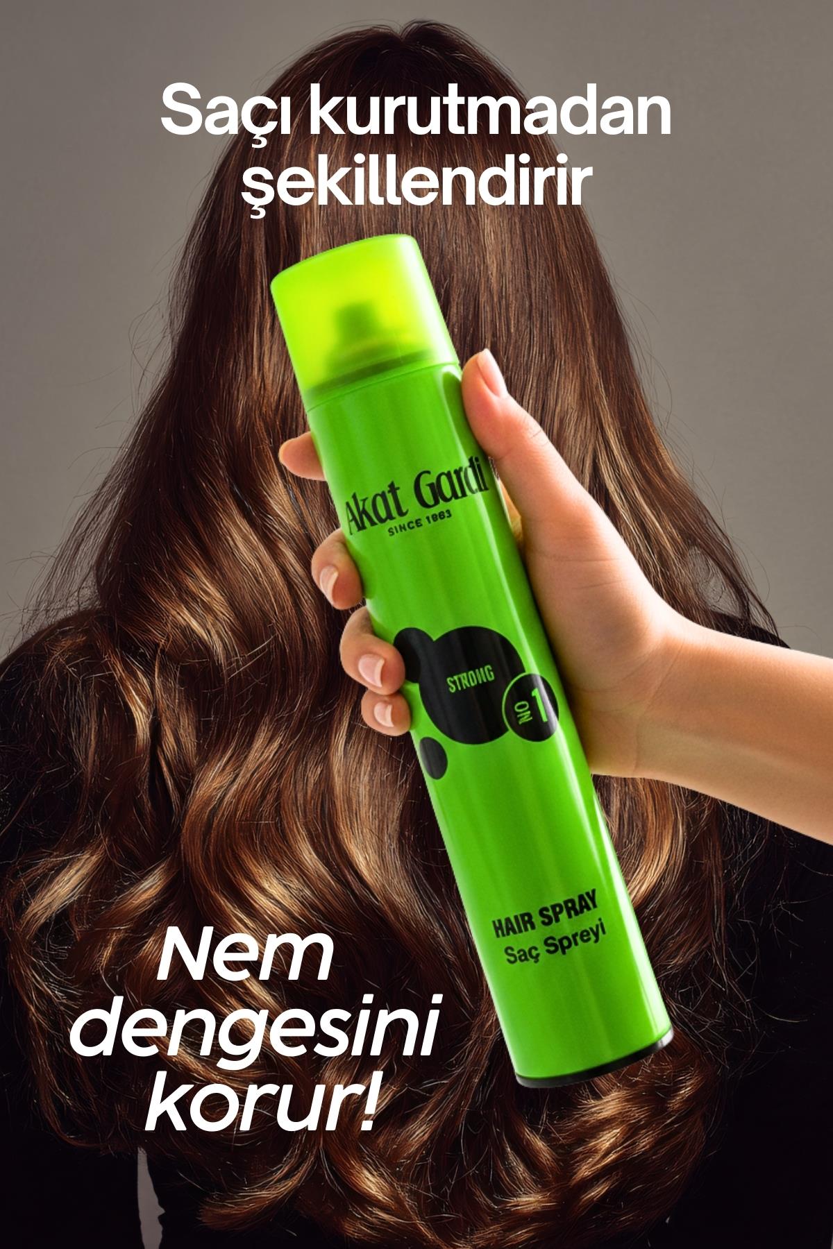 Akat Gardi Saç Spreyi Strong No:1 Yeşil 400 ml