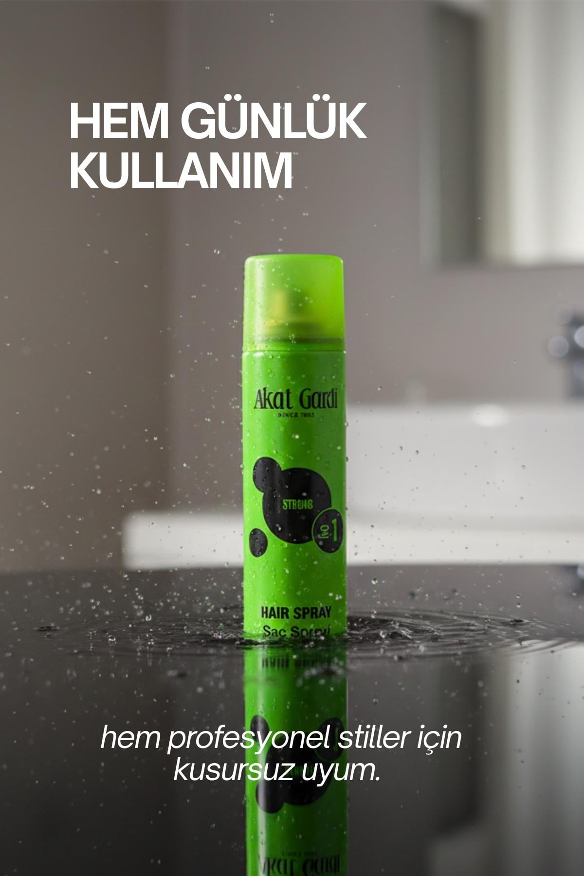 Akat Gardi Saç Spreyi Strong No:1 Yeşil 180 ml