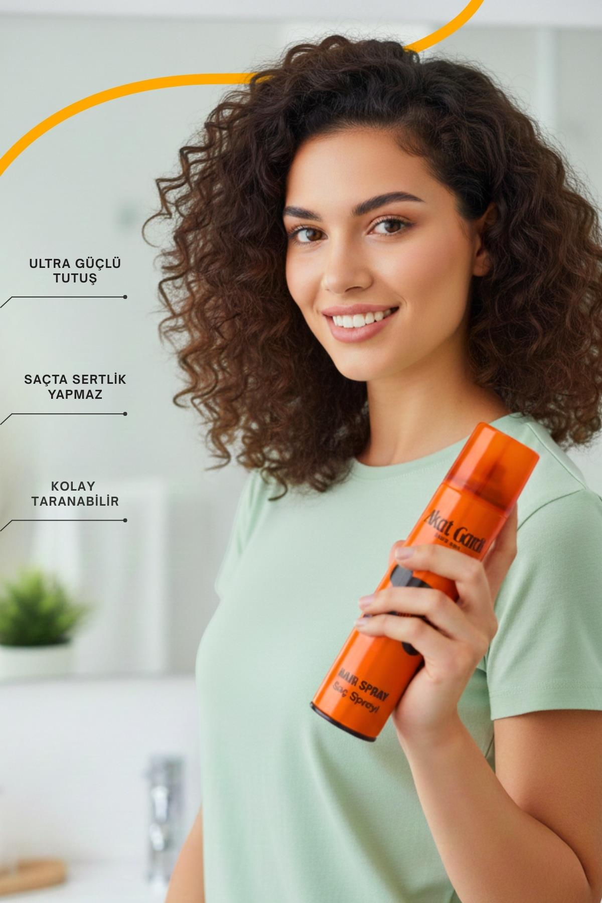 Akat Gardi Saç Spreyi Ultra Strong No:3 Turuncu 180 ml