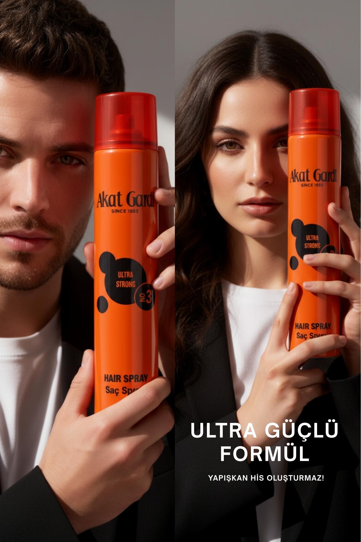 Akat Gardi Saç Spreyi Ultra Strong No:3 Turuncu 400 ml