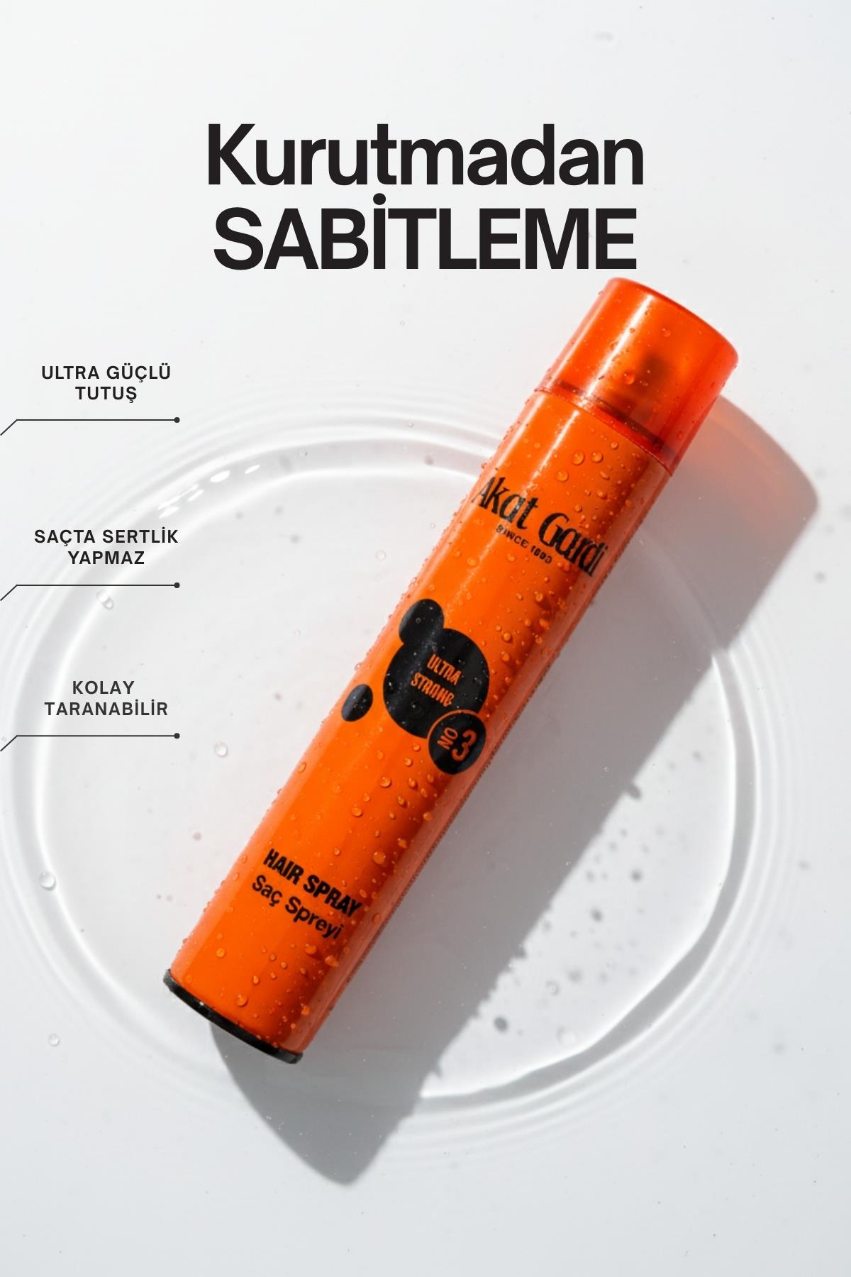 Akat Gardi Saç Spreyi Ultra Strong No:3 Turuncu 400 ml