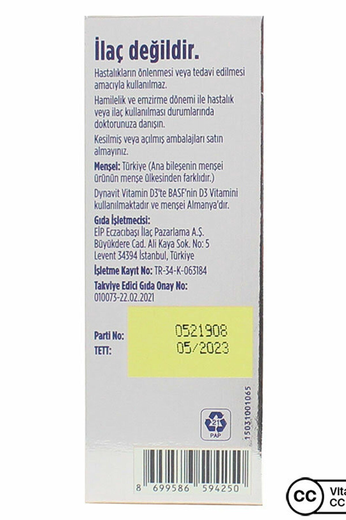 Dynavit Vitamin D3 1000 IU 20 Ml