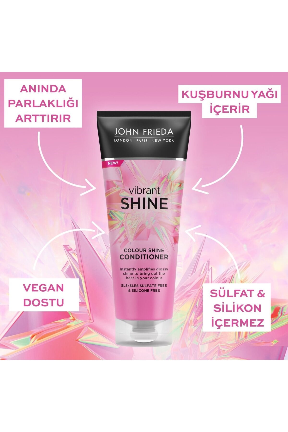 John Frieda Vibrant Shine Canlı Parlaklık Veren Saç Kremi 250 ml