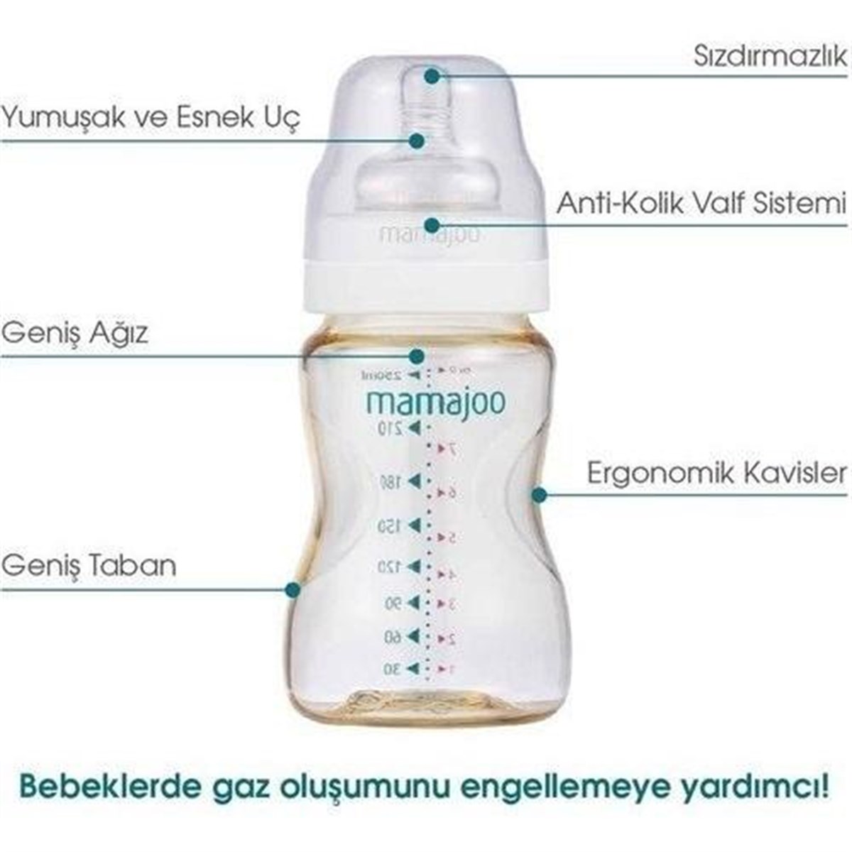 Mamajoo Biberon Gold Ve Antikolik Biberon Emziği No:1/S 150 Ml