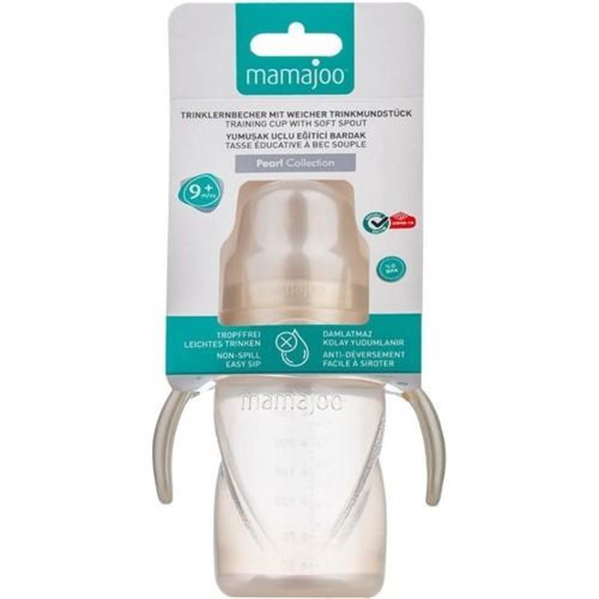 Mamajoo Eğitici Bardak Antikolik Kulplu Akıtmaz Pearl 270 Ml