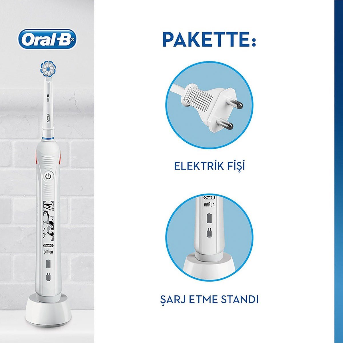 Oral-B Çocuk 6+ Yaş Starwars Şarjlı Diş Fırçası