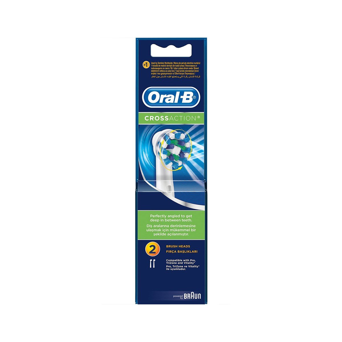 Oral-B Cross Action 2'li Şarjlı Fırça Yedek Başlığı