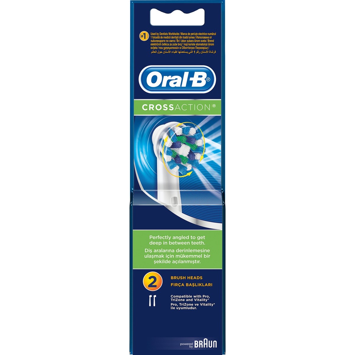 Oral-B Cross Action 2'Li Şarjlı Fırça Yedek Başlığı