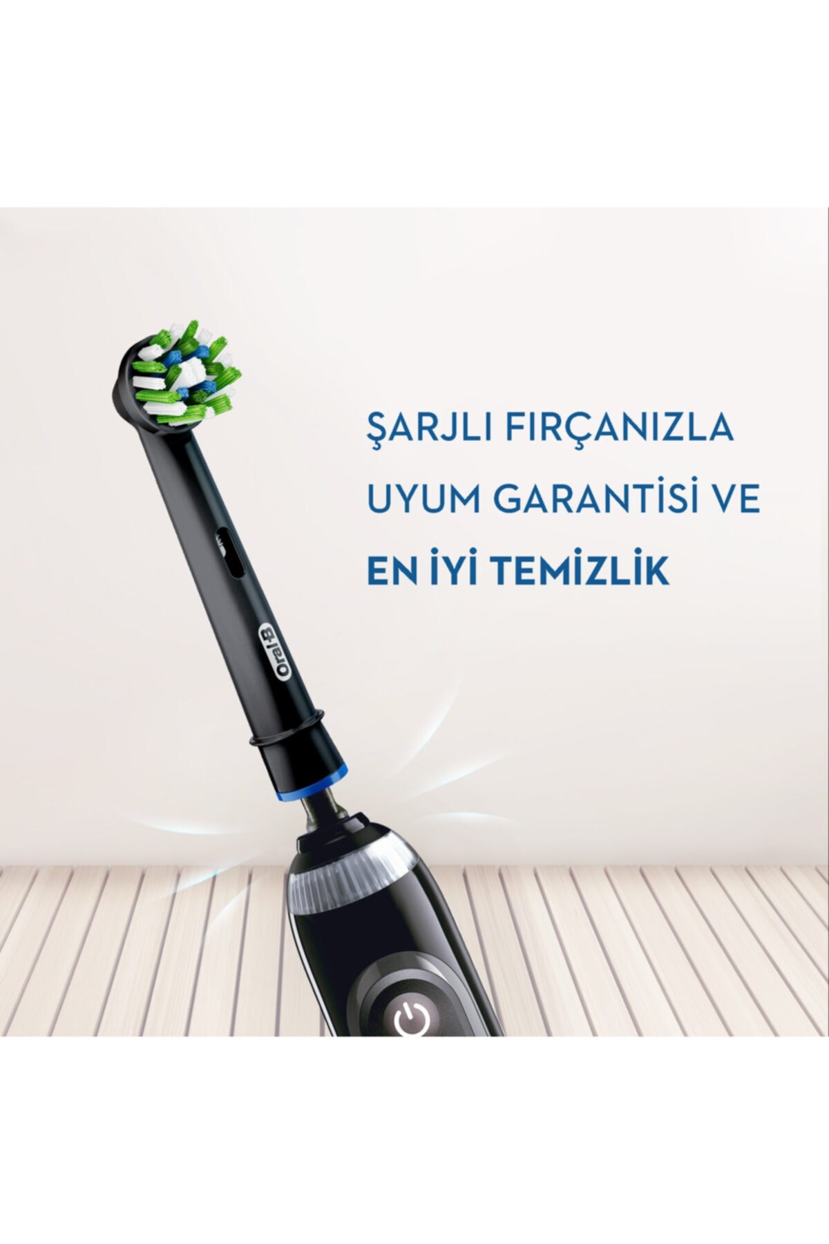 Oral B Cross Action Siyah 4'lü  Şarjlı Yedek Başlığı-Yeni Ambalaj
