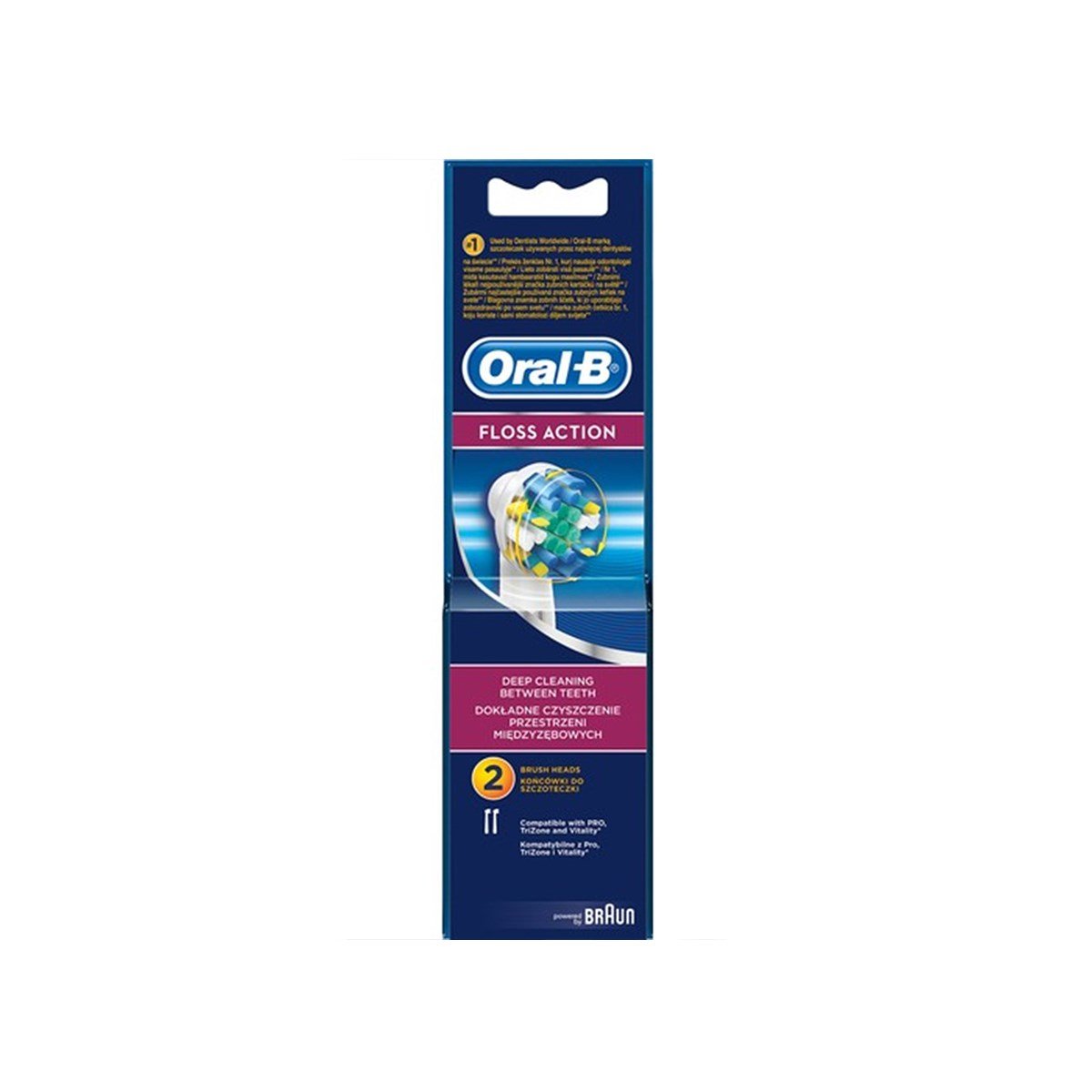 Oral-B Floss Action 2'li Şarjlı Fırça Yedek Başlığı