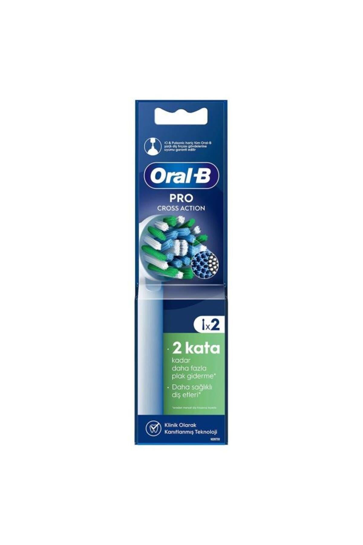 Oral-B Pro Cross Action X-filament Şarjlı Diş Fırçası Yedek Başlığı 2 Adet