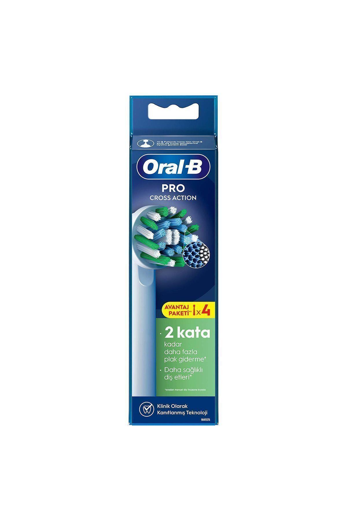 Oral-B Pro Cross Action X-filament Şarjlı Diş Fırçası Yedek Başlığı 4 Adet