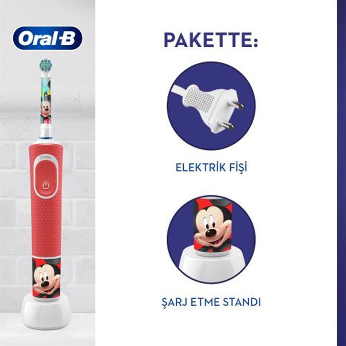 Oral B Şarj Vitality D100 Çocuk Mickey Friends