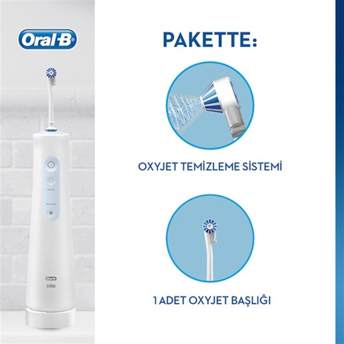 Oral-B Şarjlı Ağız Duşu Oxyjet Aquacare