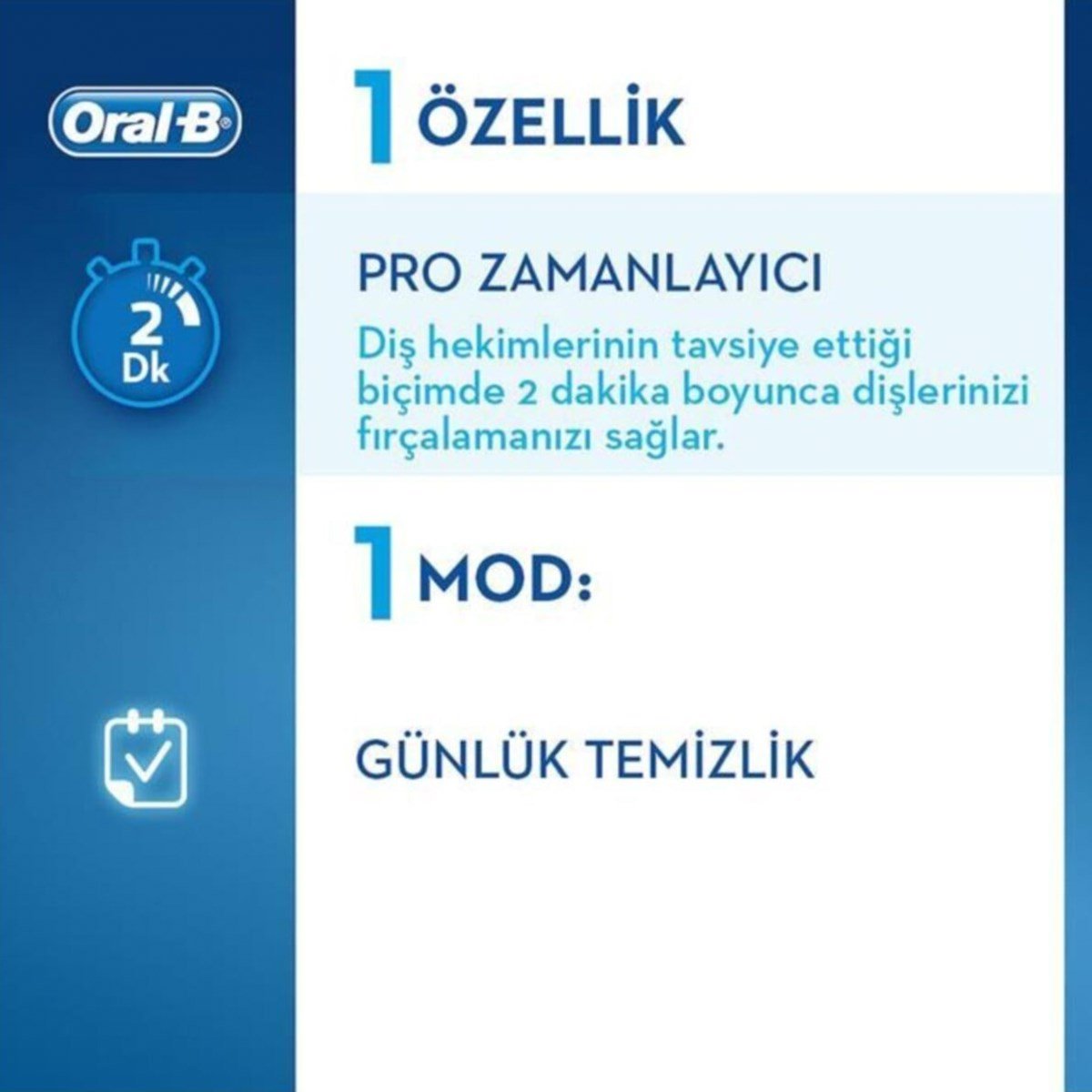 Oral-B Şarjlı Vitality D150 Cross Action 1 + 1 Başlıklı