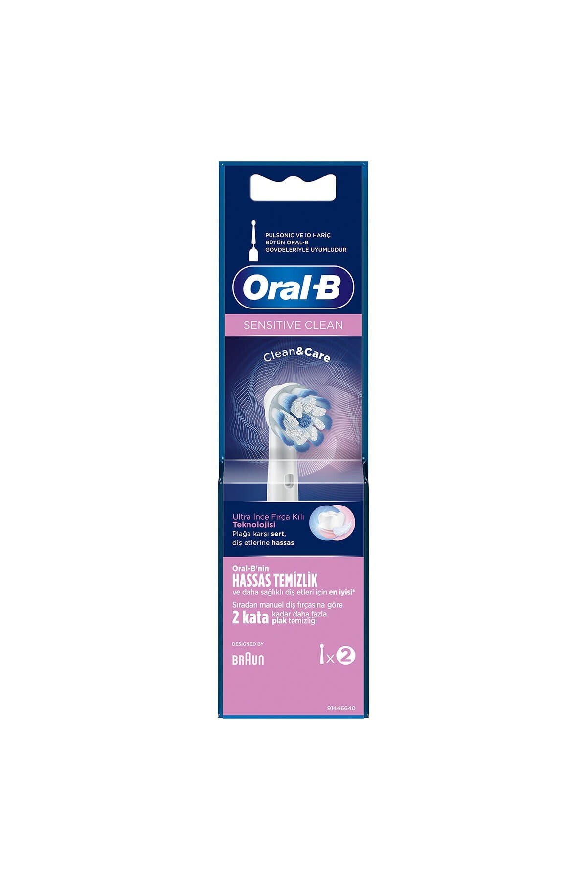 Oral-B Sensitive Clean 2'Li Şarjlı Fırça Yedek Basliği