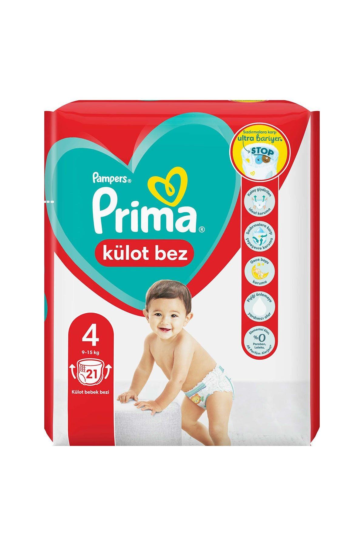 Prima Külot Bebek Bezi 4 Beden 21 Adet Maxi Tekli Paket