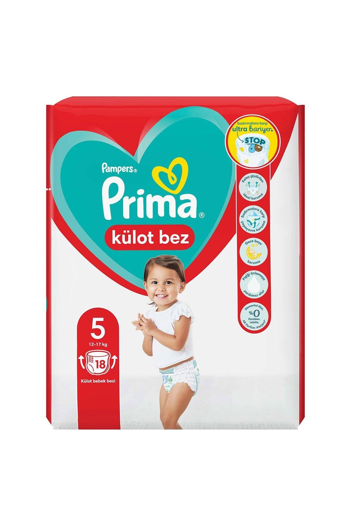 Prima Külot Bebek Bezi 5 Beden 18 Adet Junior Tekli Paket
