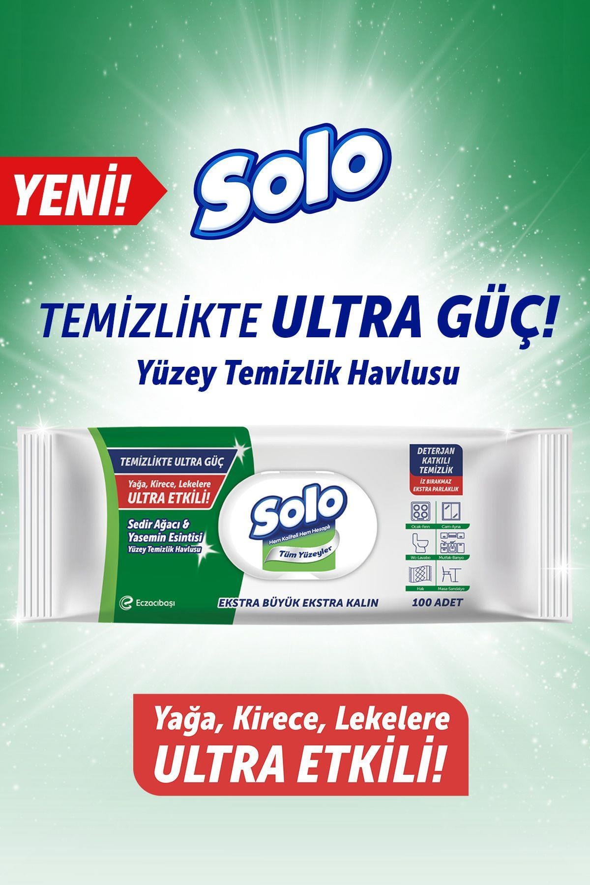 Solo Ultra Güç Sedir & Yasemin Yüzey Temizleme Mendili 100 Yaprak