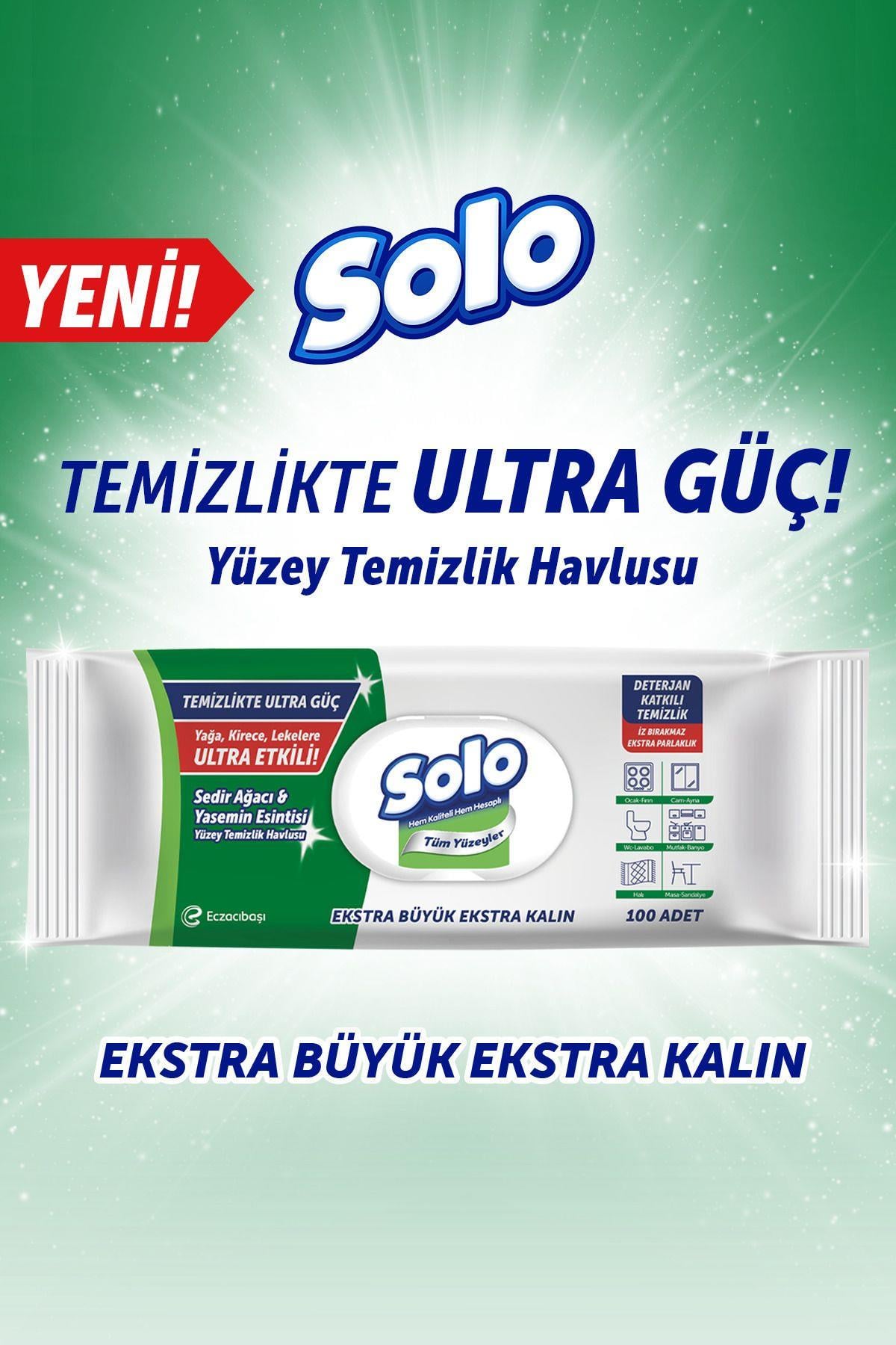 Solo Ultra Güç Sedir & Yasemin Yüzey Temizleme Mendili 100 Yaprak