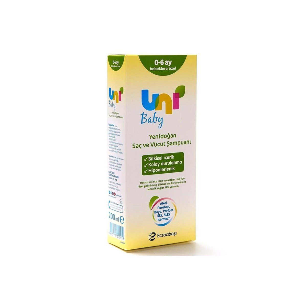 Uni Baby Yenidoğan Şampuan 200 ml