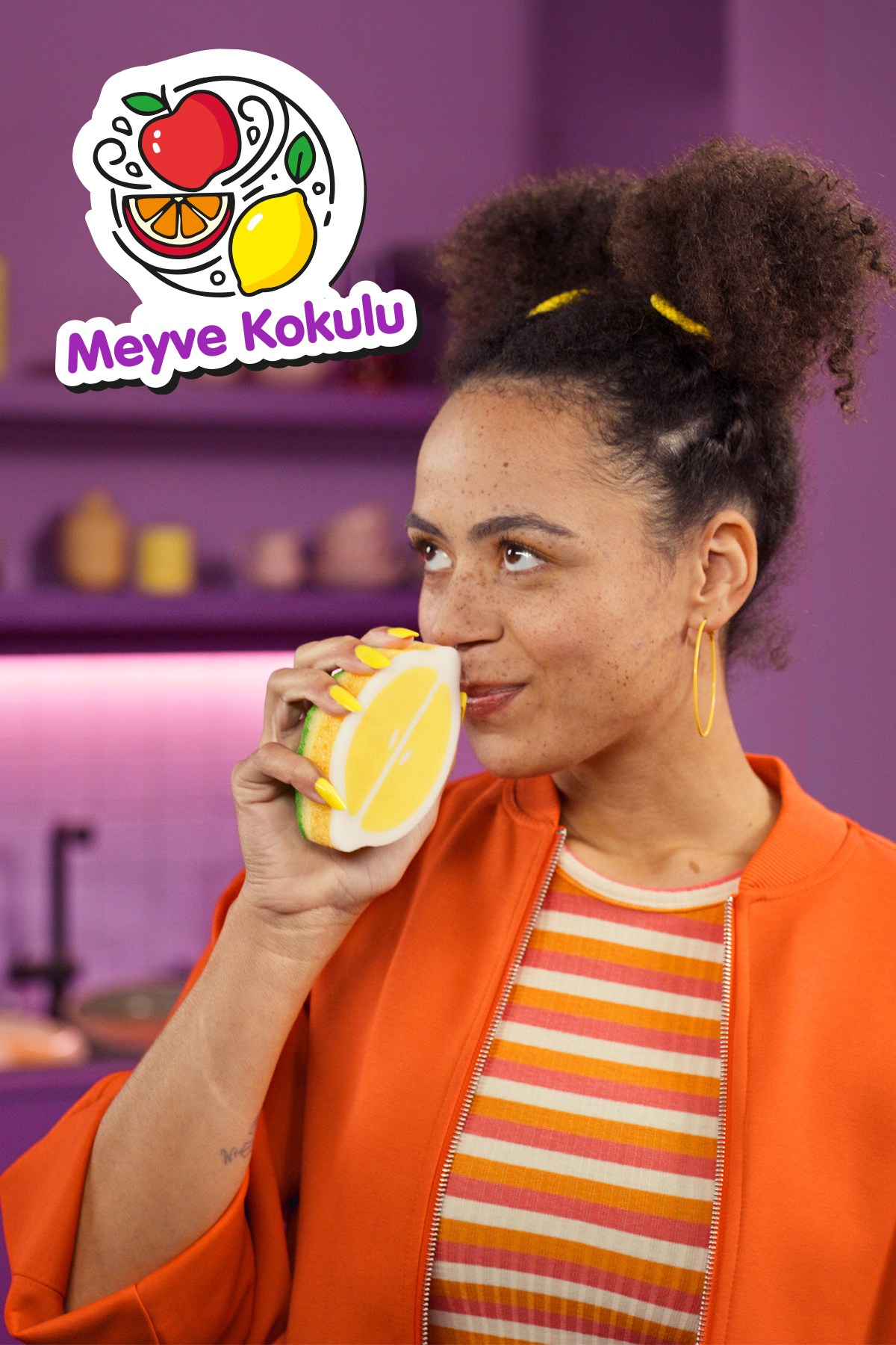 Vileda Punch Limon Kokulu Çizmez Sünger