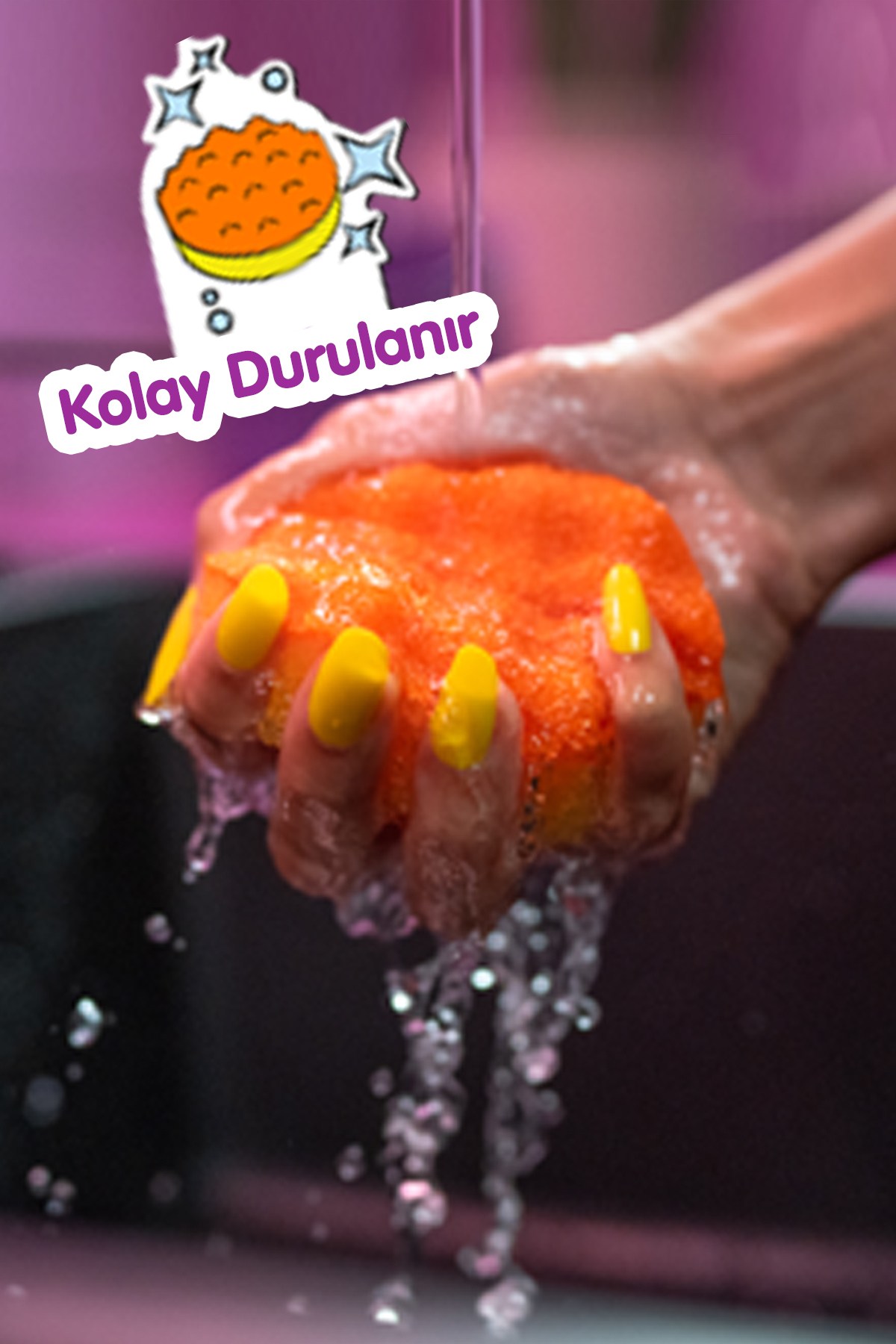 Vileda Punch Portakal Kokulu Çizmez Sünger