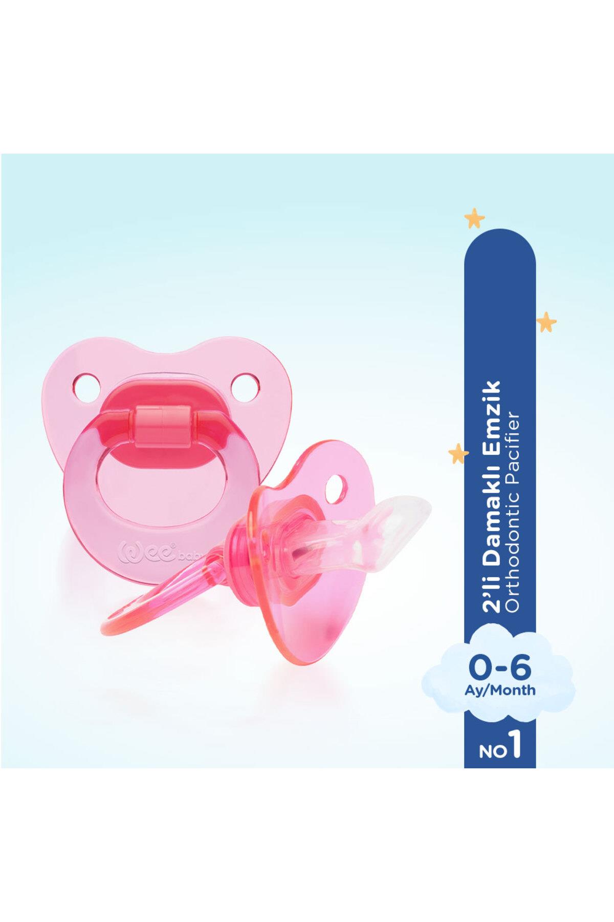 Wee Baby 2'li Damaklı Emzik No:1 0-6 ay Pembe
